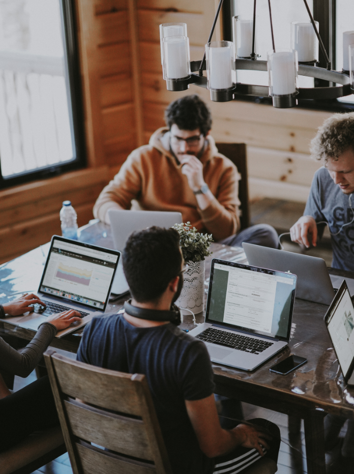 Cannabis Ad team in a meeting