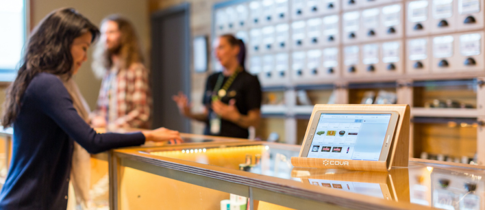 Lobby of a cannabis dispensary